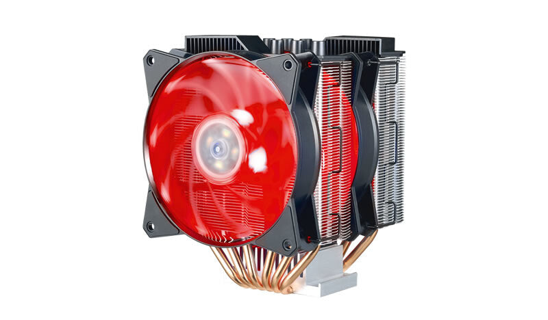 Exclusive AMD TR4 MasterAir MA621P fan - 2x MasterFan MF120R RGB - 600-1800RPM - 6 heatpipes - Wired RGB Controller