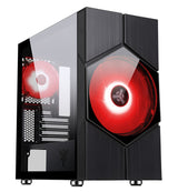 Case VORTEX - Gaming Mini Tower- mATX- 20cm & 12cm ARGB fan- 2xUSB3- Side Panel Temp Glass