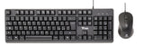 Tastiera + Mouse iTek DEC C01 - USB- Mouse ottico 3600DPI- Tastiera membrana 105 tasti- cavo 1.5m