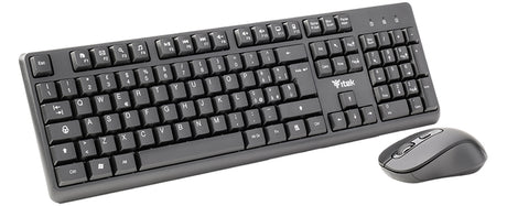 Tastiera + Mouse iTek DEC W01 - Wireless 2.4G- Mouse ottico 1600DPI- Tastiera membrana 105 tasti