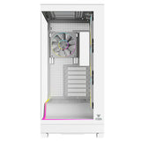 Case SHOWBUI WAVE 82W - Gaming Tower- ATX- 4x12cm ARGB fan- 2xUSB3- Type-C- Temp Glass Side & Front Panel- White Ed.
