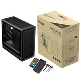 Case MESHCORE 36B - Gaming Tower- ATX- 4x12cm ARGB fan- 2xUSB3- Type-C- Temp Glass Side Panel