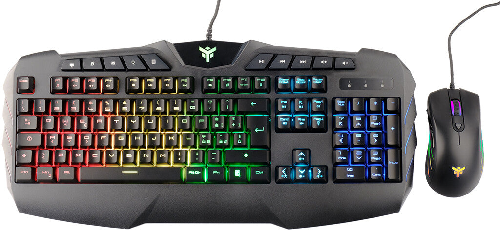 T20 Keyboard and Mouse Combo - Membrane - RGB - Multimedia - Mouse with software - RGB - P3212 Sensor