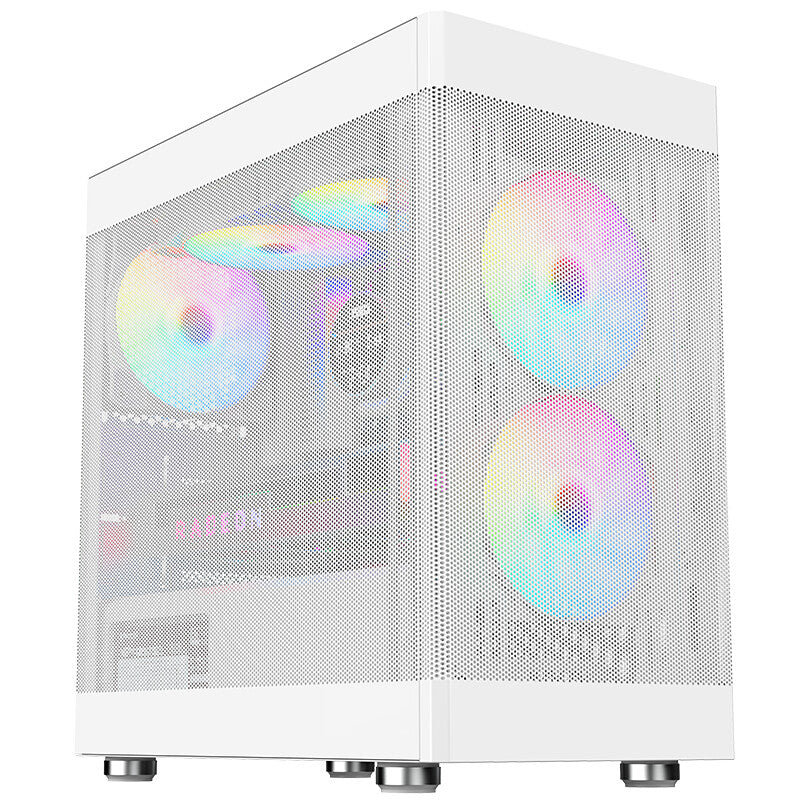 Case PROMESH 35W - Gaming Office Mini Tower mATX- Type-C- 2xUSB3- 3 Lati MESH- White Edition