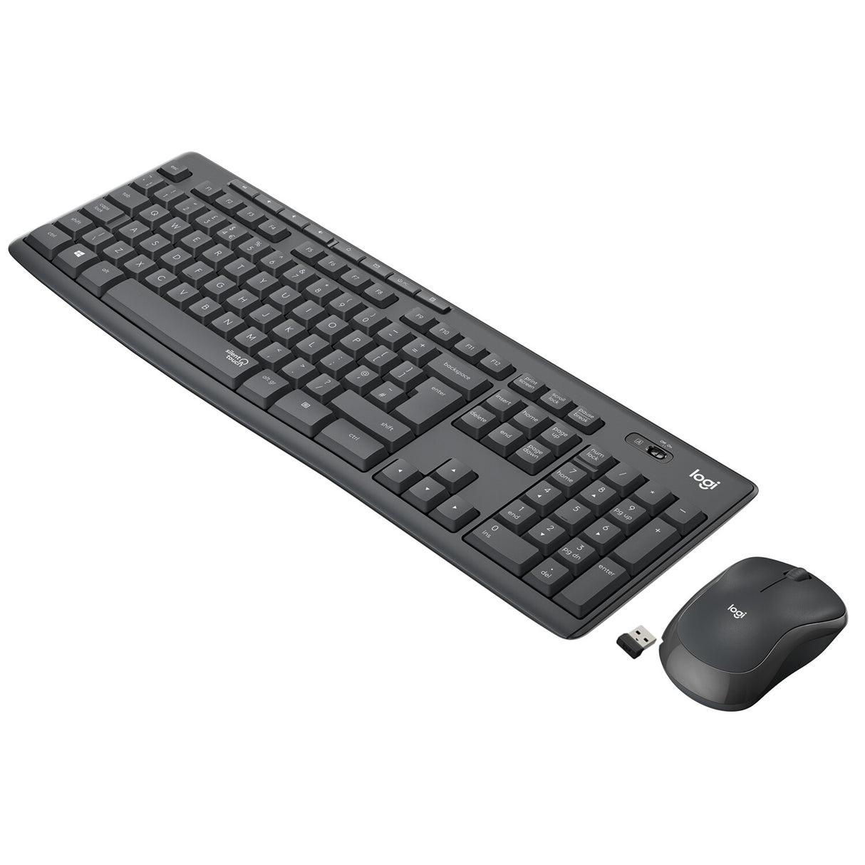 LOGITECH RETAIL Keyboard + Mouse - MK295- Wireless- Silent- Graphite