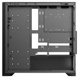 Case WOODY - Gaming Tower- ATX- 3x14cm Black fan- 2xUSB3- Type-C-  Wood Front- Temp Glass Side Panel