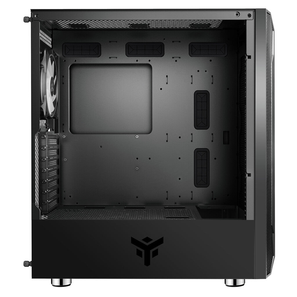 Case VERTIBRA X210 - Gaming Middle Tower- 12cm ARGB fan- 2xUSB3- Side Panel Temp Glass