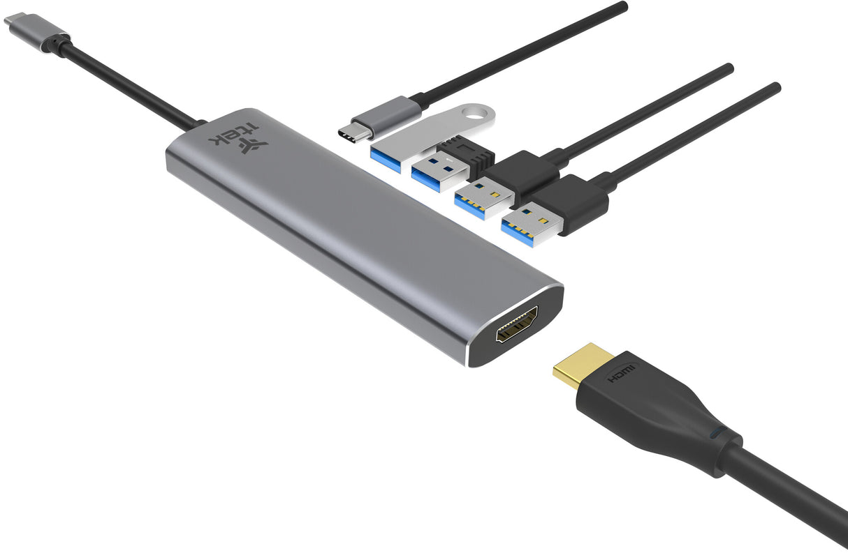 ITEK HUB USB-C 6 in 1- HDMI + 4USB3 +  USB-C