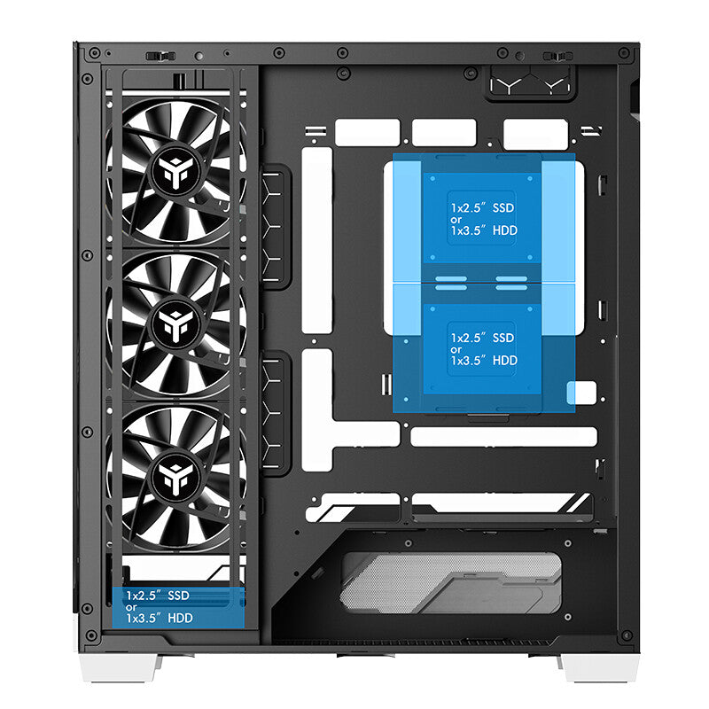 Case NEBRALUX 01 - Gaming Tower- ATX- 4x12cm ARGB fan- 2xUSB3- Type-C- Darker Temp Glass Side & Front Panel