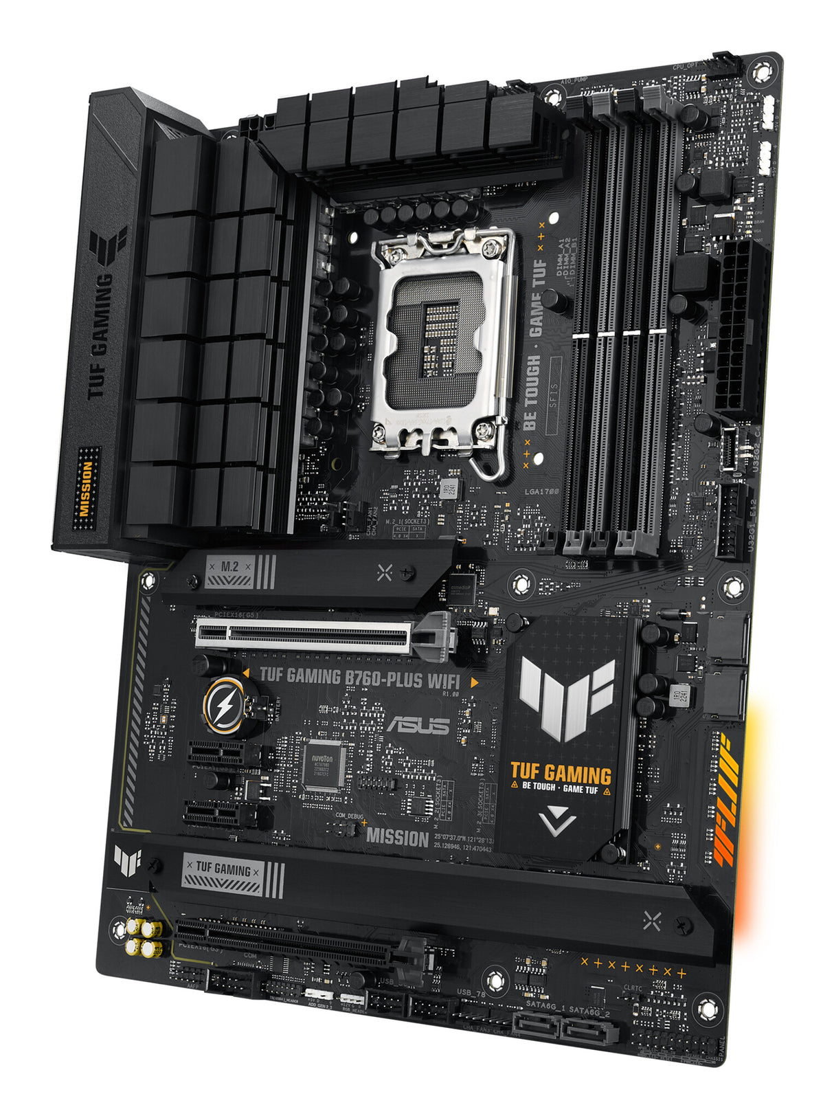 MB Asus 1700 Intel- TUF GAMING B760-PLUS WIFI- PCIe5- 2xPCIe4 M.2- 4xDDR5- DP- HDMI- SATA6- USB3.2 Gen2 & Gen1- ATX