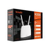 Tenda 4G ROUTER 4G06 - CAT4- 802.11 b/g/n- 2.4GHz: 300Mbps- 1P 10/100Mbps WAN/LAN- 1P 10/100Mbps LAN- VoLTE- 2Ant- WPS