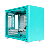 Case MasterBox NR200P- Cyan Mini ITX-2xUSB3.2-3.5mm Headset Jack(Audio+Mic)-2x120mm Top Fans-Radiator Support-NO PSU