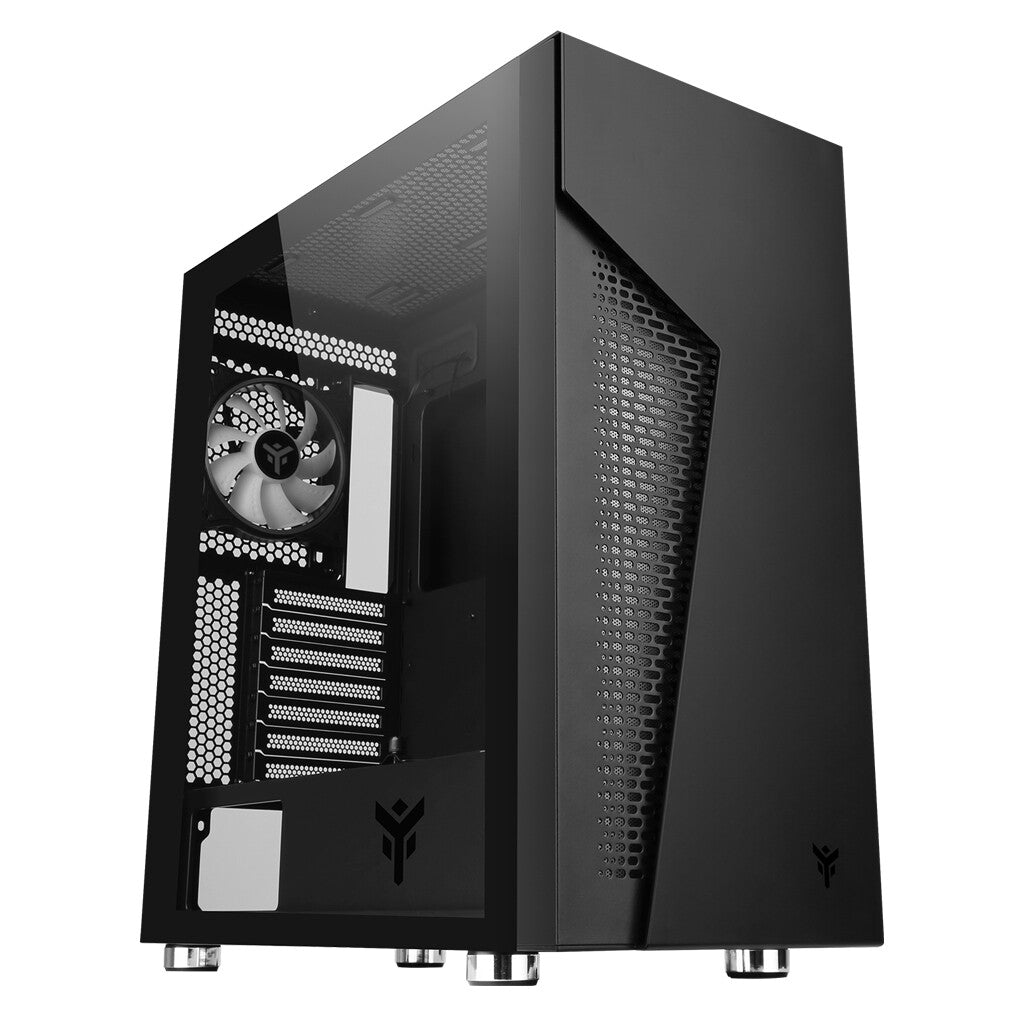 Case MAJES 30 - Gaming Full Tower- 12cm ARGB fan- 2xUSB3- Side Panel Temp Glass