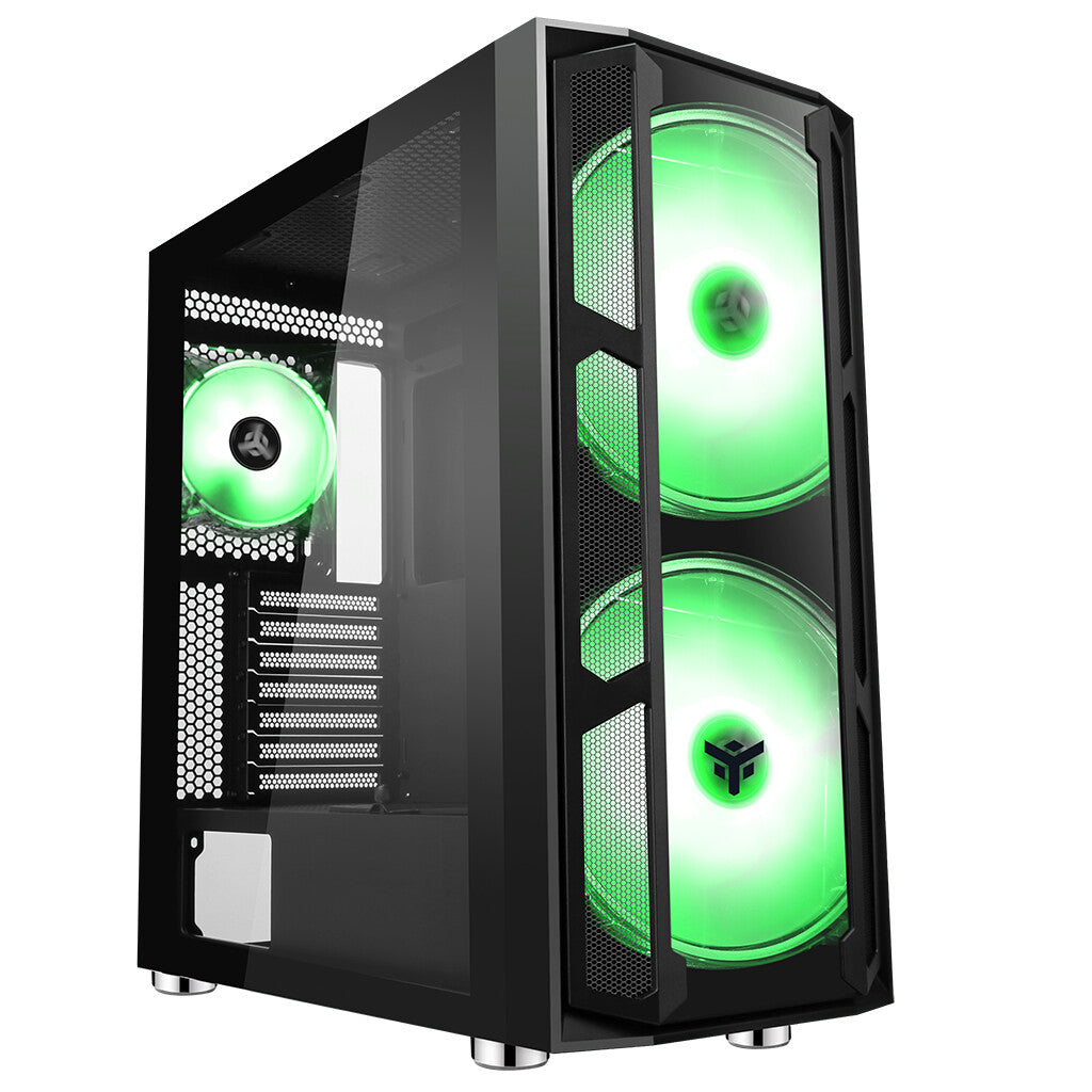 Case MAJES 20 EVO - Gaming Full Tower- 2x20cm ARGB fan- USB3- Front & Side Panel Temp Glass