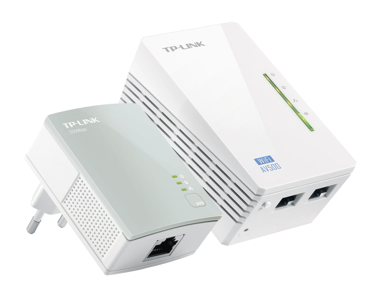 TP-LINK Powerline KIT (1x PA4010 & 1x WPA4220) AV600- 300Mbps- 802.11b/g/n- 600Mbps Powerline-HomePlug AV- 2x Ports