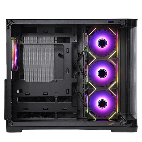 Case DARK CAVE CURVED - Gaming Tower- ATX- 4x12cm ARGB fan- 2xUSB3- Type-C- Curved Temp Glass Side & Front Panel