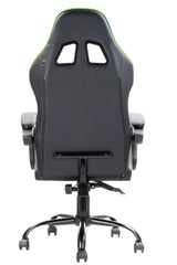 itek Gaming Chair RHOMBUS PF10 - PVC - Double Cushion - Reclining Backrest - Black Green