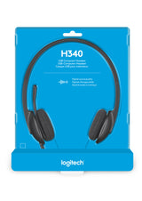 Cuffia con microfono LOGITECH RETAIL - H340 USB Nero