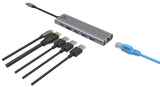 ITEK HUB USB-C 6 in 1- HDMI + RJ45 +  3USB3.0 + USB-C