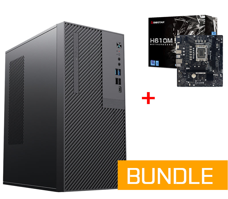 Bundle - Case Pilot Z15 with MB BIOSTAR H610MT-E