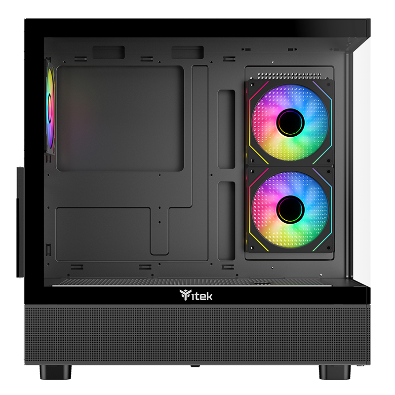 Case SHOWBUI 42B - Gaming Tower- ATX- 3x12cm ARGB fan- 2xUSB3- Type-C- Side & Front Panel Temp Glass