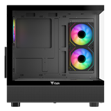 Case SHOWBUI 42B - Gaming Tower- ATX- 3x12cm ARGB fan- 2xUSB3- Type-C- Side & Front Panel Temp Glass
