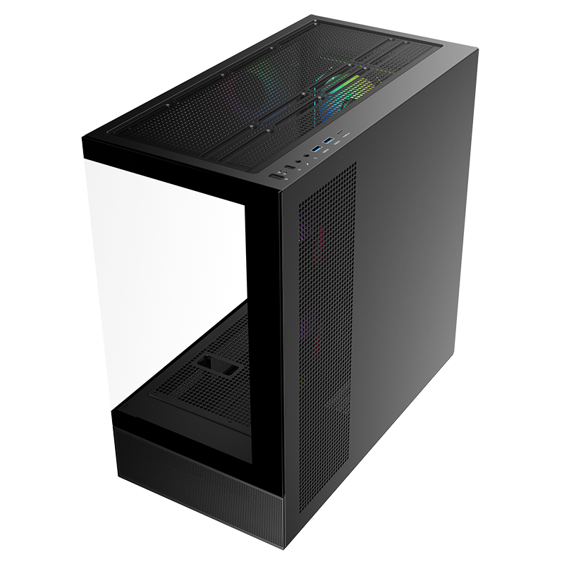Case SHOWBUI 42B - Gaming Tower- ATX- 3x12cm ARGB fan- 2xUSB3- Type-C- Side & Front Panel Temp Glass