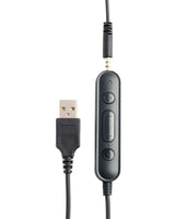 H360 Headset with Microphone - USB- 3.5mm Jack - cont. volume - high audio quality