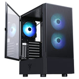 Case SIISBE 3.0 - Gaming Middle Tower- 3x12cm ARGB fan- USB3- Side Panel Temp Glass with hinge