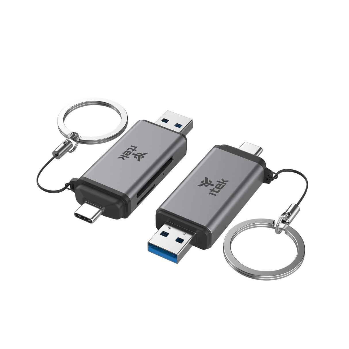 ITEK Adattatore USB-C o USB-A a Card Reader SD/TF (104Mbs)