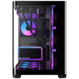 Case DARK CAVE CURVED - Gaming Tower- ATX- 4x12cm ARGB fan- 2xUSB3- Type-C- Curved Temp Glass Side & Front Panel