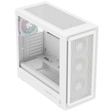 Case MESHCORE 36W - Gaming Tower- ATX- 4x12cm ARGB fan- 2xUSB3- Type-C- Temp Glass Side Panel- White Ed.
