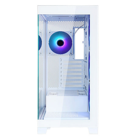 Case SHOWBUI 45W - Gaming Tower- ATX- 4x12cm ARGB fan- 2xUSB3- Type-C- Side & Front Panel Temp Glass- White Edition