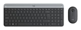LOGITECH RETAIL Keyboard + Mouse - MK470- Wireless- Slim- Black