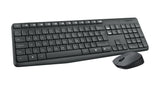 LOGITECH RETAIL Keyboard + Mouse - MK235- Wireless- Black