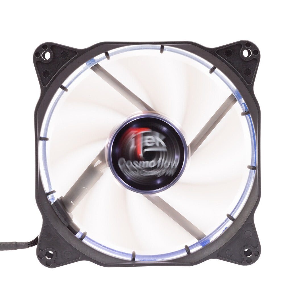 Cosmo Flow case fan - 12cm - Circular White LED - 3+4pin - silent