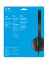 Cuffia con microfono LOGITECH RETAIL - H340 USB Nero