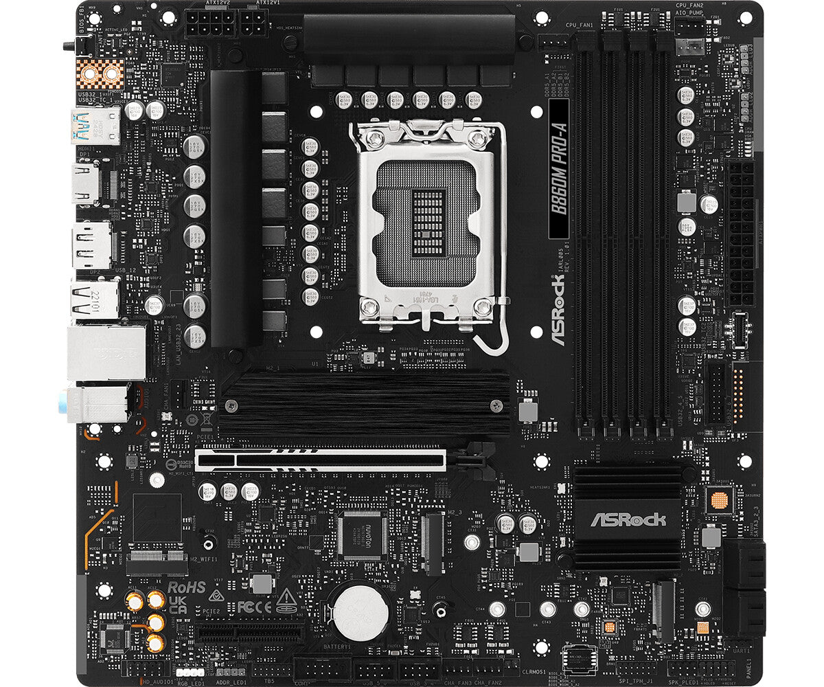 MB Asrock 1851 Intel B860M PRO-A- 4*DDR5 4*SATA3- 3*M.2- HDMI- DP- mATX