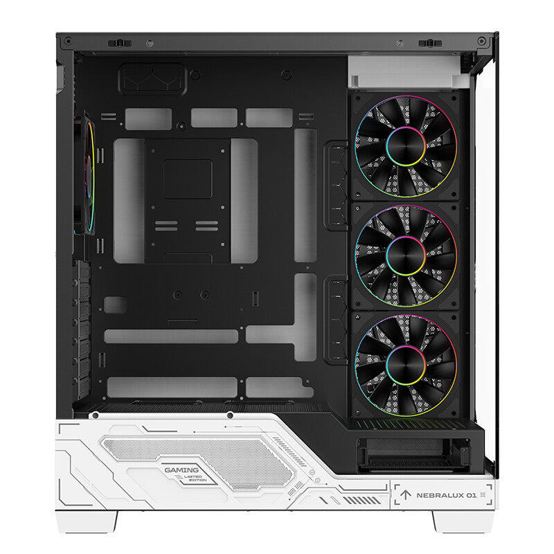 Case NEBRALUX 01 - Gaming Tower- ATX- 4x12cm ARGB fan- 2xUSB3- Type-C- Darker Temp Glass Side & Front Panel