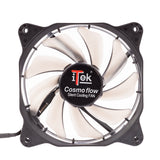 Cosmo Flow case fan - 12cm - Circular White LED - 3+4pin - silent