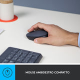 Tastiera + Mouse LOGITECH RETAIL - MK235- Wireless- Nera