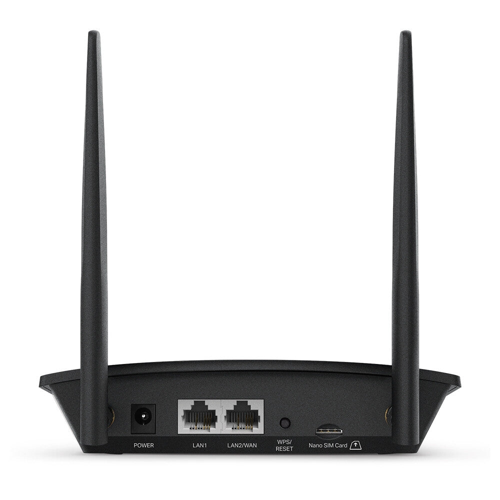 TP-LINK Router Wi-Fi N 4G LTE Modem 300Mbps-1P LAN- 1P LAN/WAN 2 antenne LTE staccabili esterne