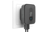 Caricabatteria da muro da 25W- 7.8A(2x2.4A- 1x3A) con 3 porte:  2xUSB Smart- 1xQC3.0- Smart IC