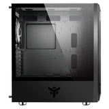 Case VERTIBRA X210 - Gaming Middle Tower- 12cm ARGB fan- 2xUSB3- Side Panel Temp Glass