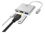 ITEK Adattatore USB-C a USB3.0(5G) + HDMI(4K) + USB-C(100W PD)