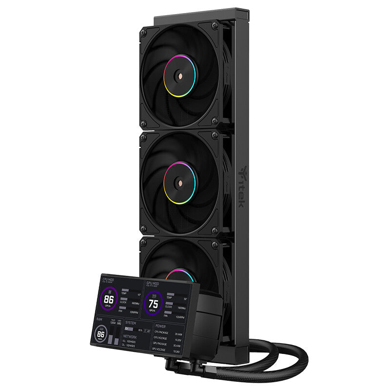 Dissipatore a liquido THERMORA 50B - 360mm- Skt Universale- ARGB PWM fan- LCD 5" con software