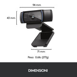LOGITECH RETAIL Webcam - C920 HD Pro - 3MP 1080p - Dual Mic - Stereo - USB