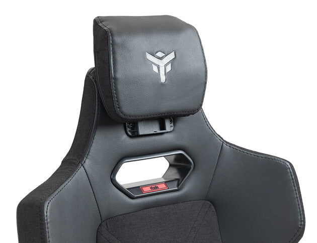 itek Gaming Chair SHUTTLE PM66 - PVC e Tessuto- Braccioli 3D- Nero Nero