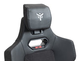 itek Gaming Chair SHUTTLE PM66 - PVC e Tessuto- Braccioli 3D- Nero Nero
