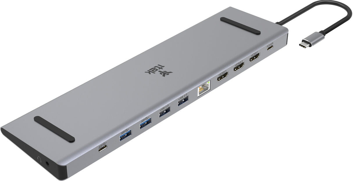 ITEK Docking Station USB-C 11 in 1- 3HDMI + 2USB3 + 2USB2 + 2USB-C + RJ45 + 3.5MM